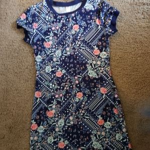 Blue floral dress